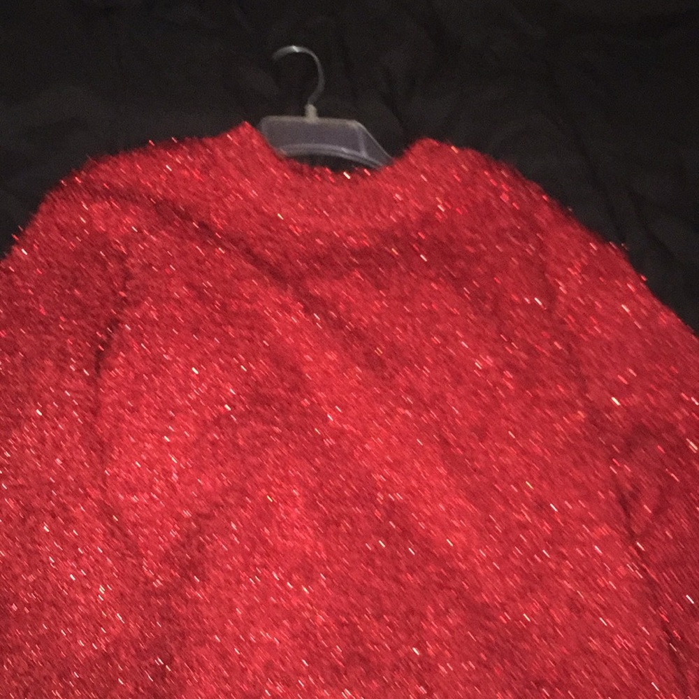 Fury red mid neck sweater